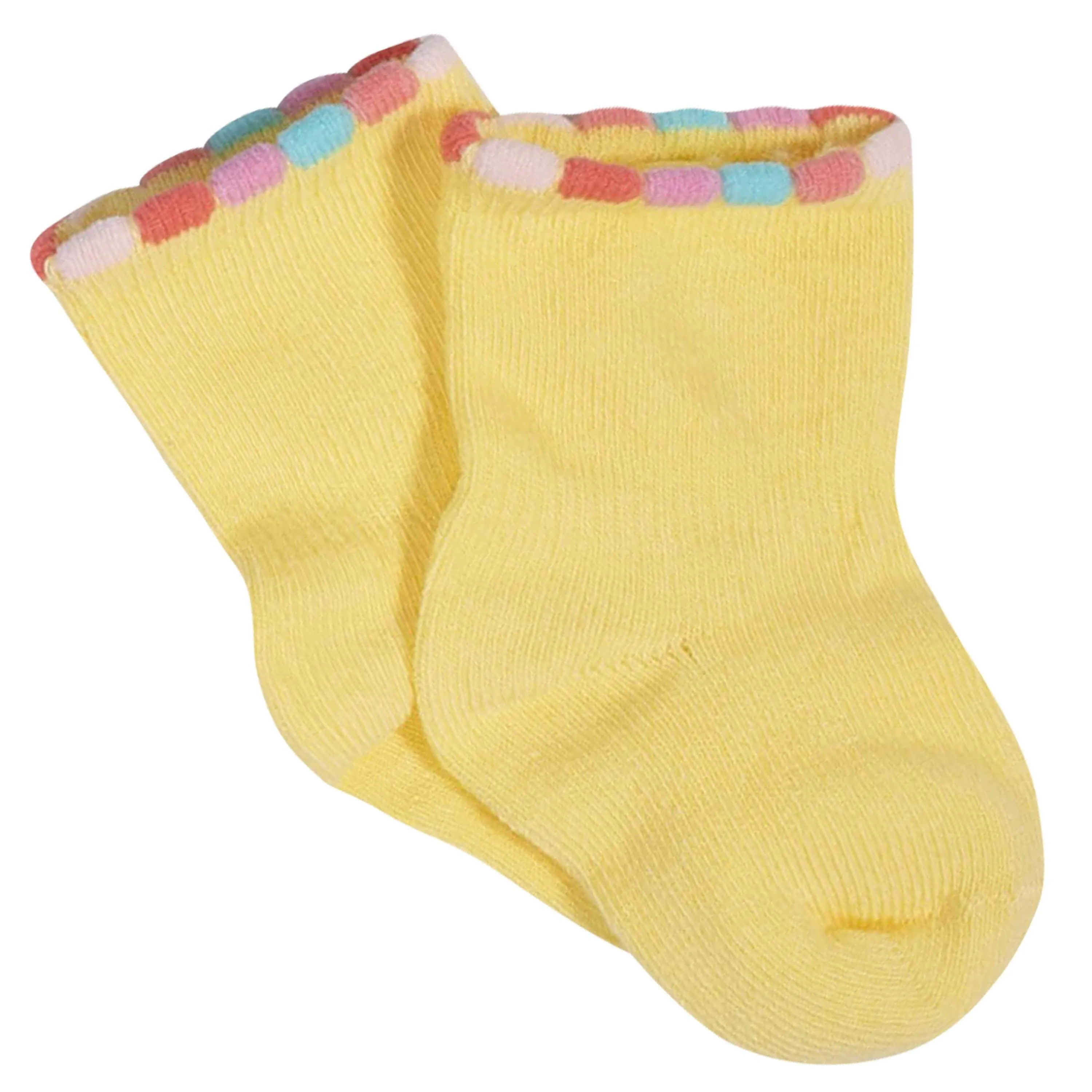 8-Pack Baby Girls' Unicorn Wiggle-Proof® Jersey Crew Socks