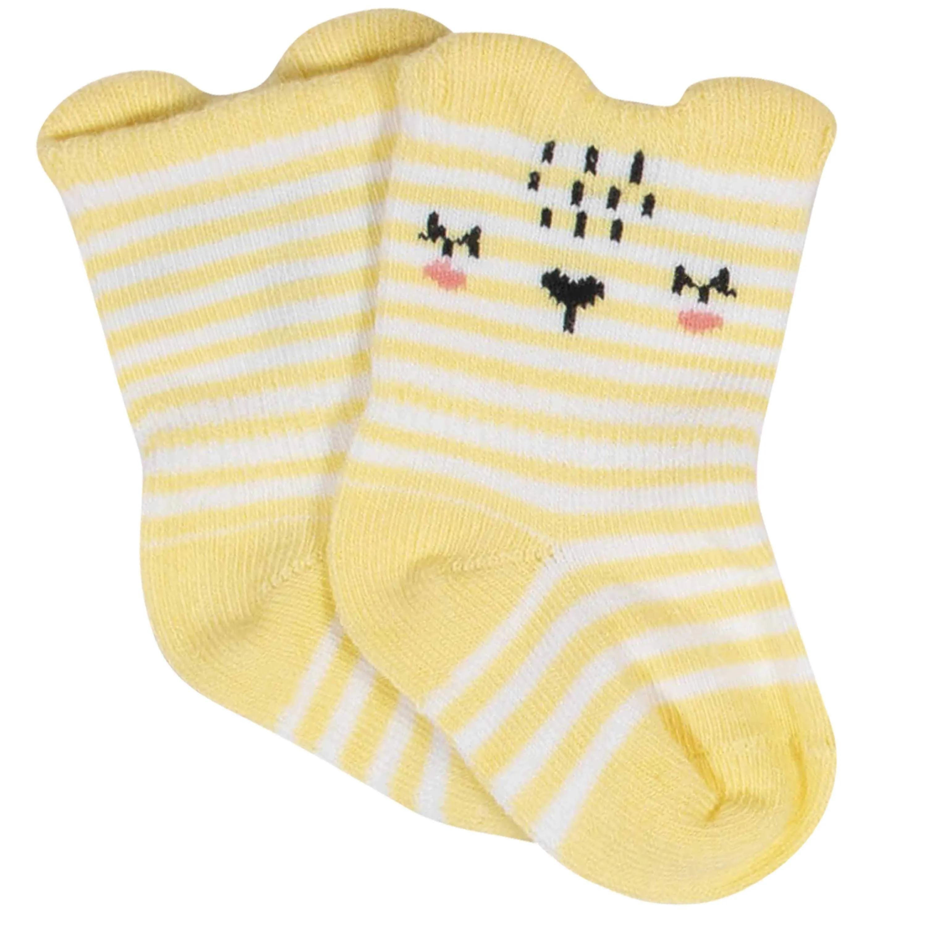 8-Pack Baby Girls' Unicorn Wiggle-Proof® Jersey Crew Socks