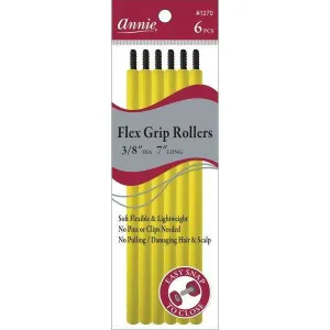 Annie Flex Grip Rollers 3/8 Inch Yellow