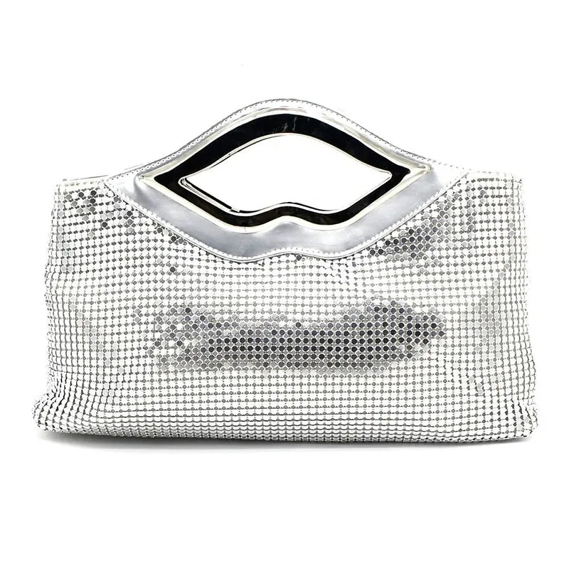 Bag 2023 Maychao Handbag Women's Sequin Fashion Women's Bag Banquet Dress Garment Bag Lip Bag Socialite Clutch Bag