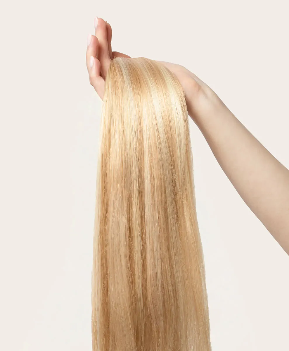 Beach Blonde Highlighted, 20" Quad Clip-In Hair Extensions, P613/18 | 265g