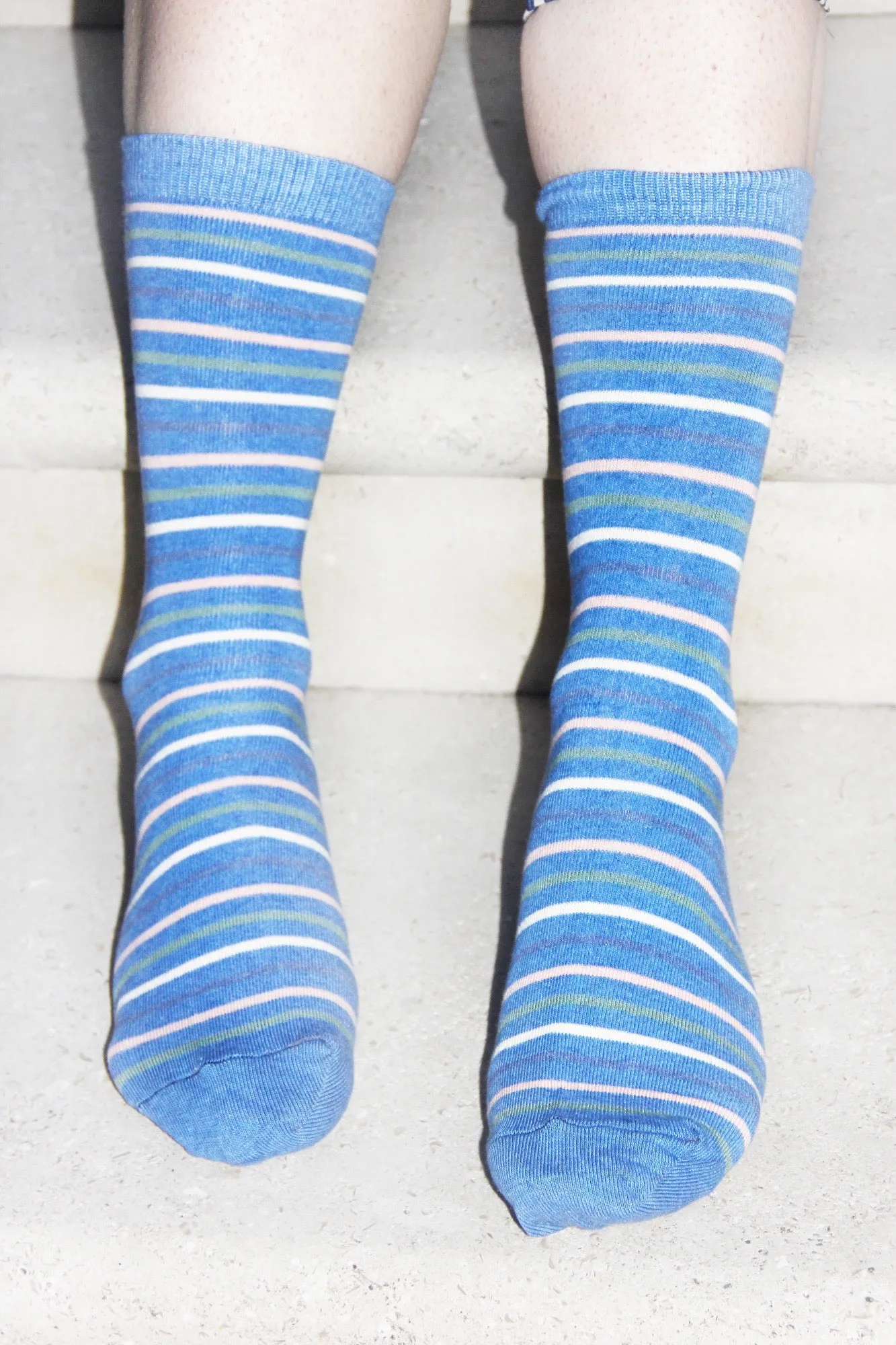 Blue Striped Socks