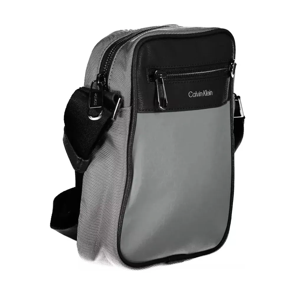 Calvin Klein Gray Polyester Men Shoulder Bag