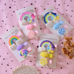 Candy Rainbow Hair Clips