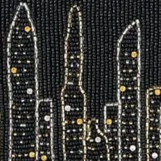 CARMELLA BEADED CLUTCH | NYC SKYLINE