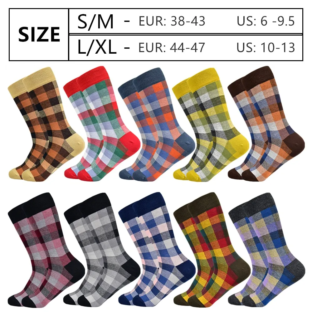 Casual Business Happy Combed Breathable Socks For Men