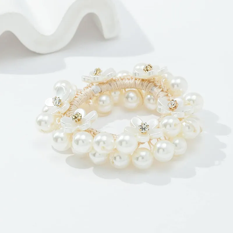 Chic Faux Pearl Hair Scrunchie  Ideal for Weddings  Gifts