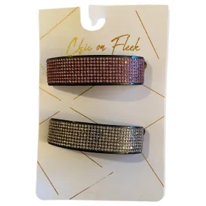 Chic On Fleek Set Of 2 Large Bling Hair Barrettes