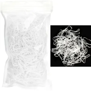 Clear Elastic Bands 1000 Pack - Small Rubber Bands for Hairstyling, Braiding, and Crafting