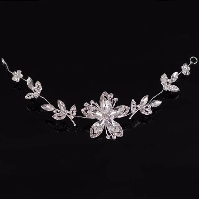 CZ Diamond Tiaras And Crowns Bridal Hair Ornaments For Weddings Crystals Pearls Hair Accessories Forehead Jewelry Women Diadem