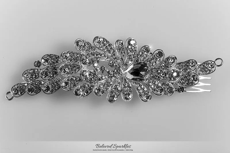 Daisey Bejeweled Floral Hair Comb | Crystal