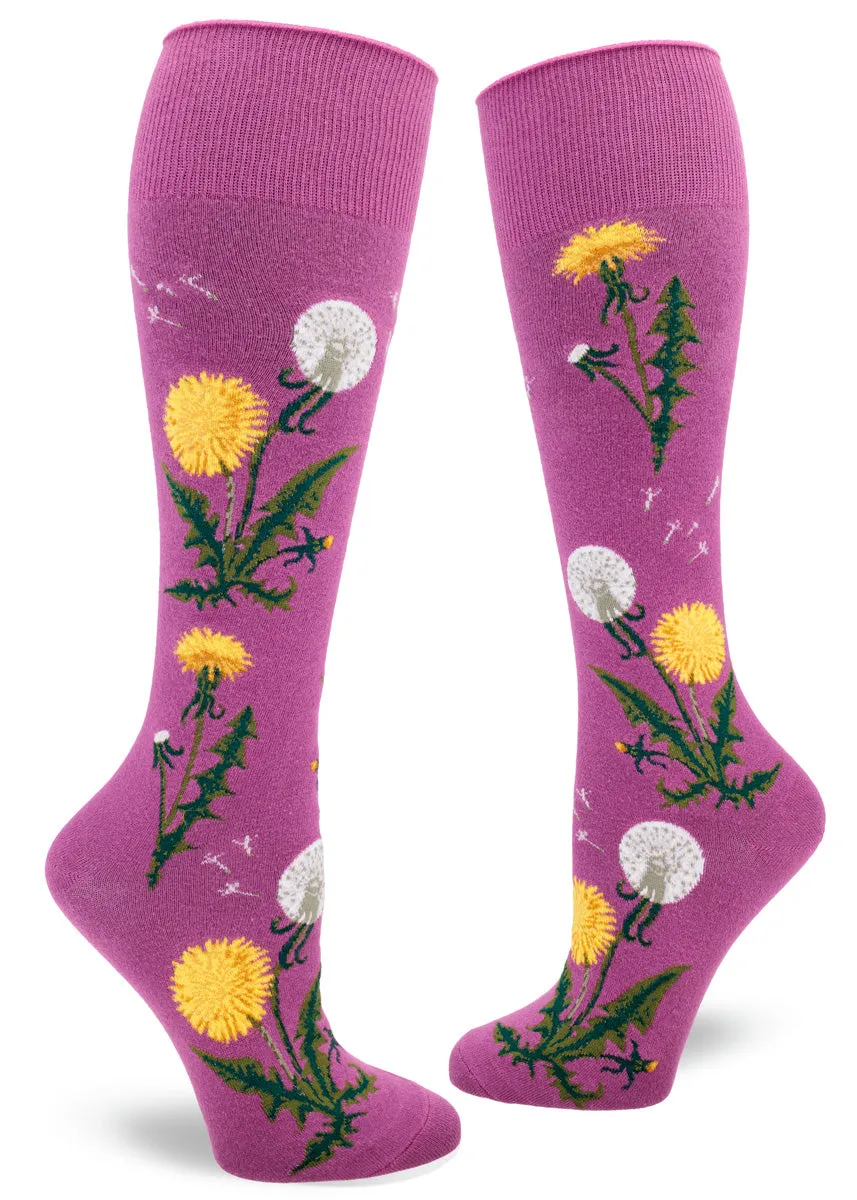 Dandelion Roll-Top Knee Socks