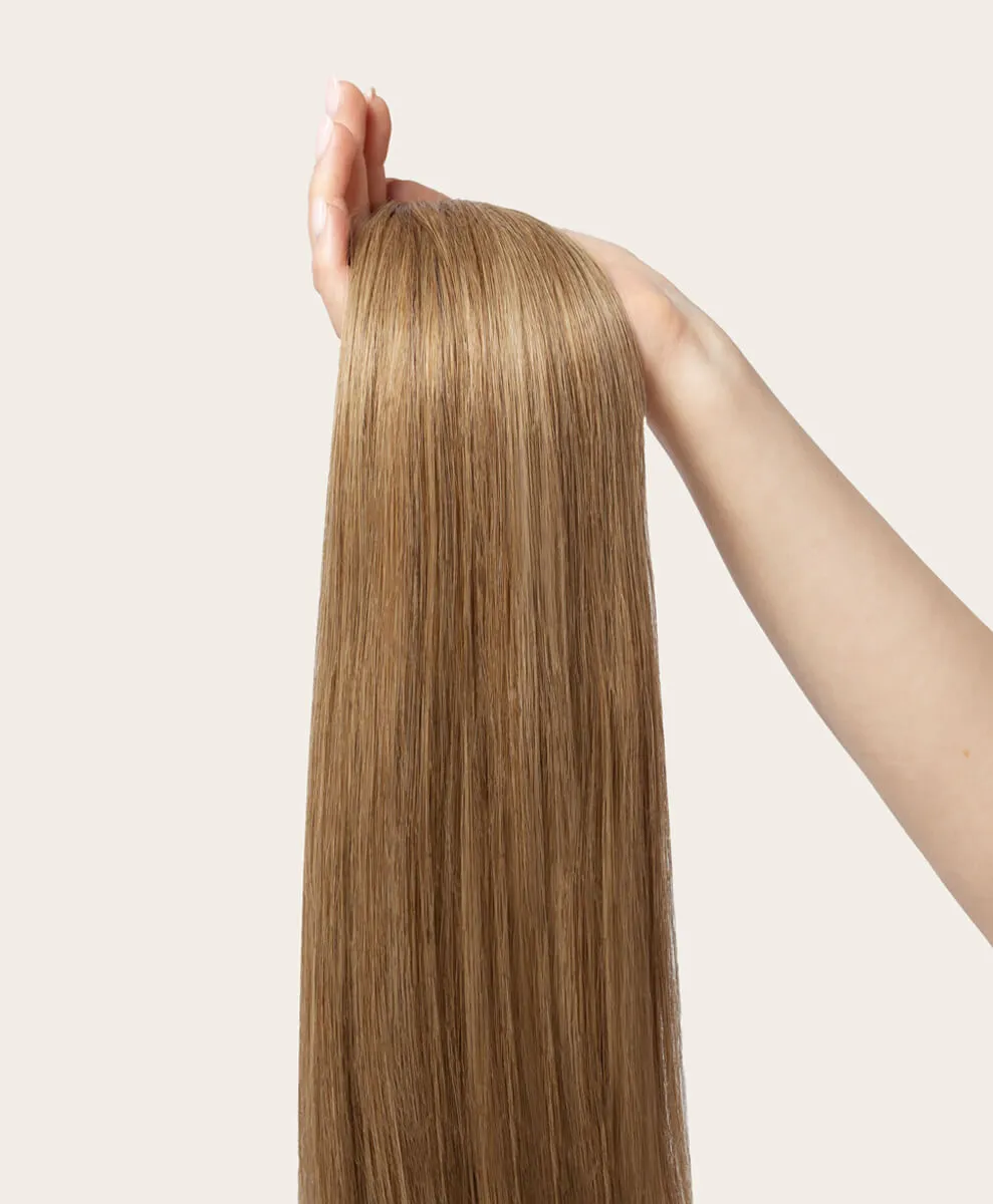 16 Dark Sandy Blonde Seamless Clip-In Weft Hair Extension - #10, 25g