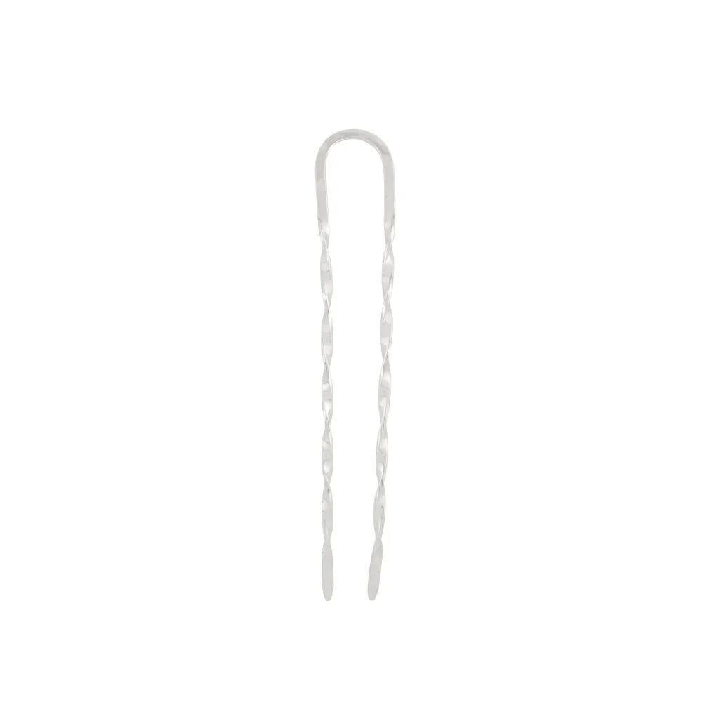 Effortless Twist Hair Pin -Silver- Medium