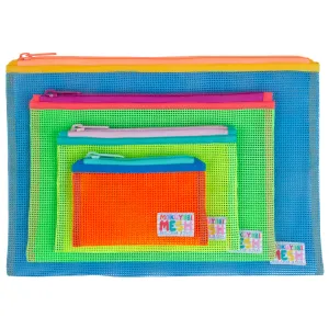 Energy Flat Mesh Zip Pouch Set