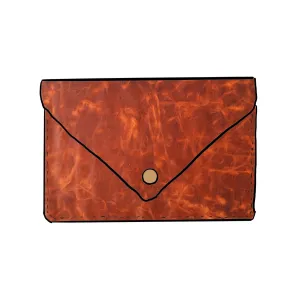 English Tan Derby Leather Clutch