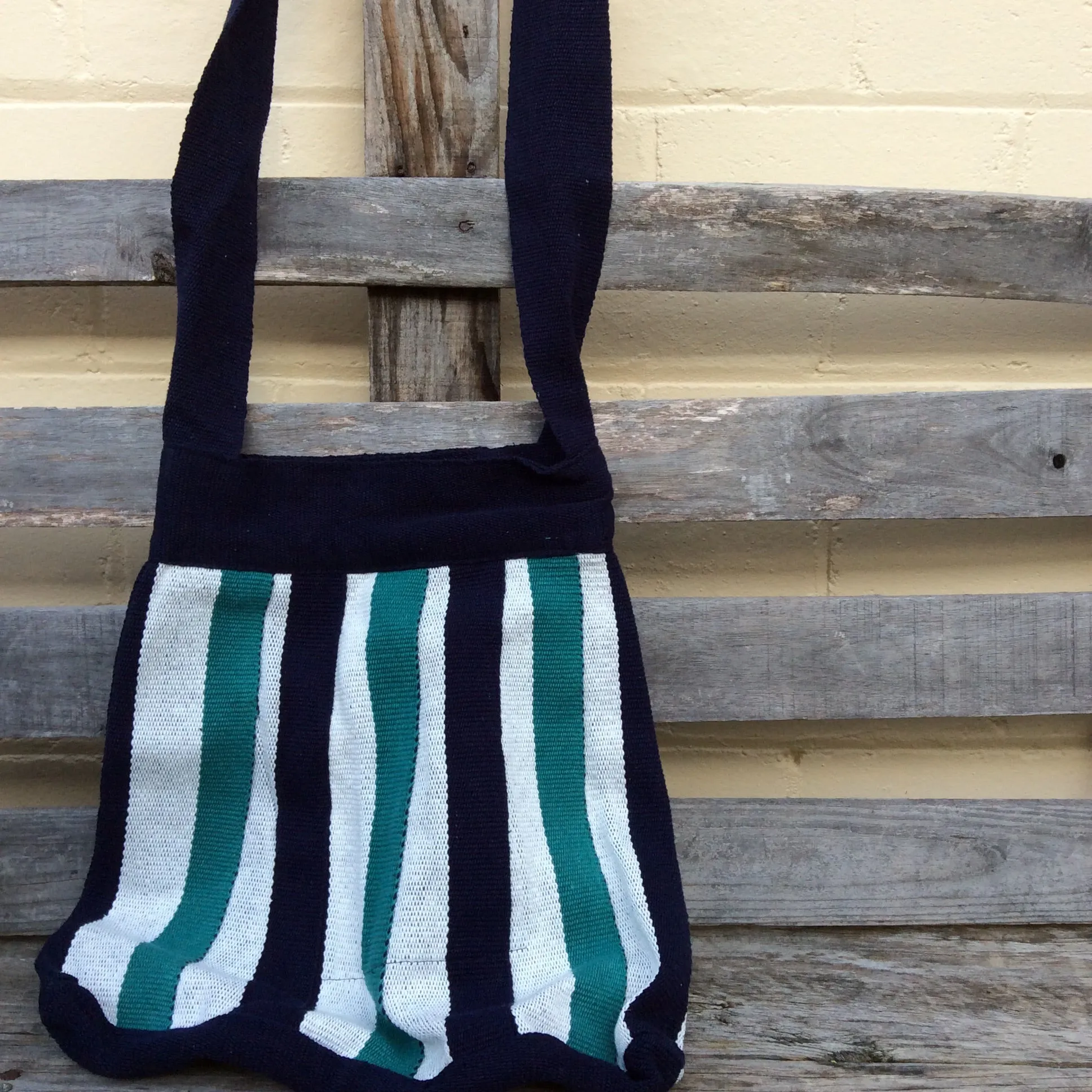 Fair Trade Large Woven Stripe Bag