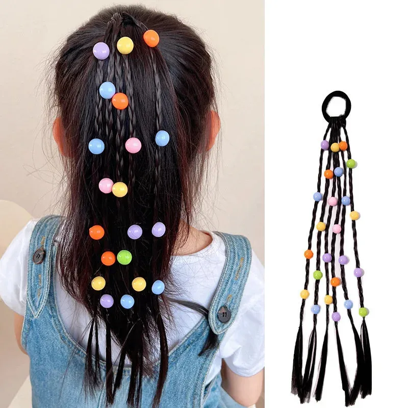 Floral Charm Ponytail Kids Hair Bands