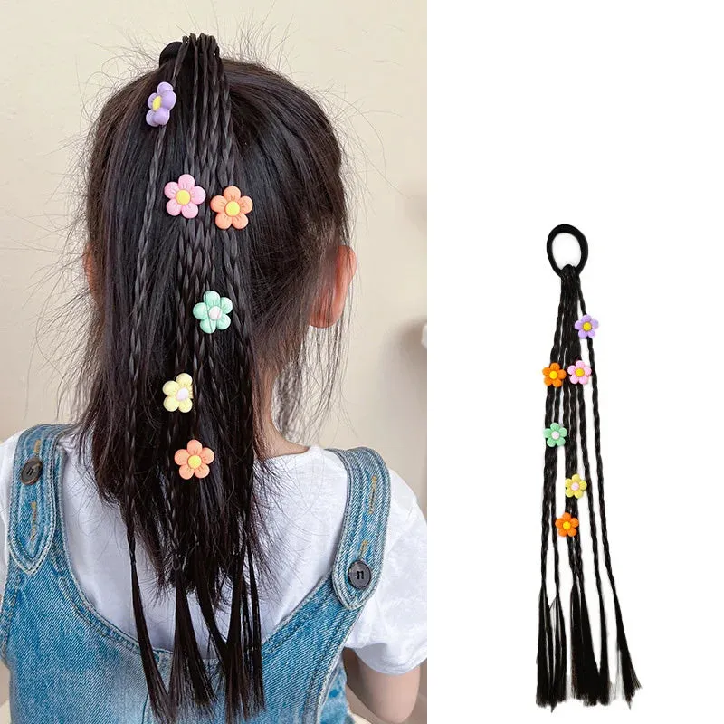 Floral Charm Ponytail Kids Hair Bands