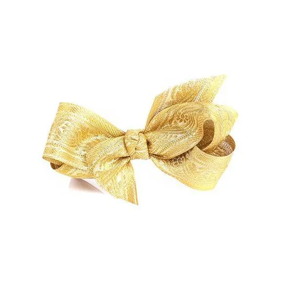 GIRLS HAIR BOW - GOLD