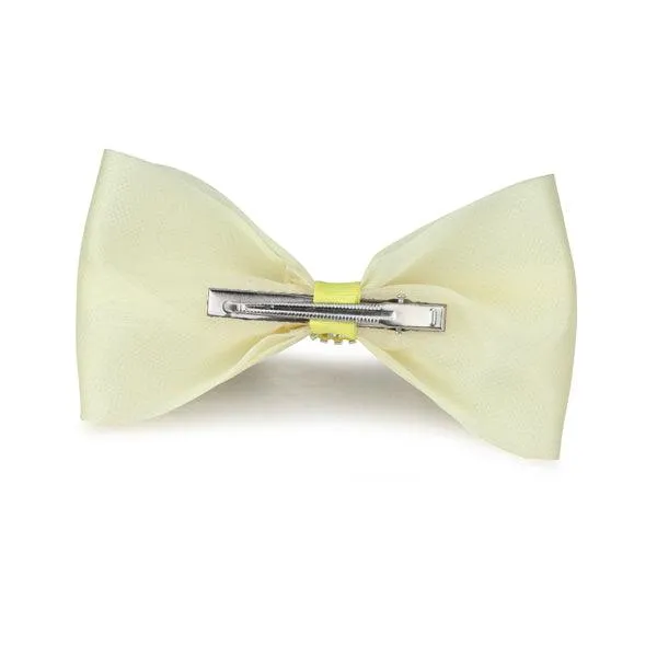 GIRLS YELLOW BEJEWELLED HAIR BOW