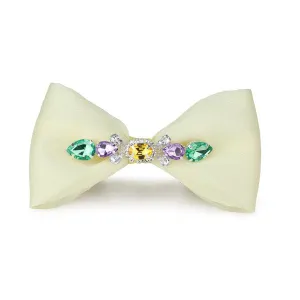 GIRLS YELLOW BEJEWELLED HAIR BOW