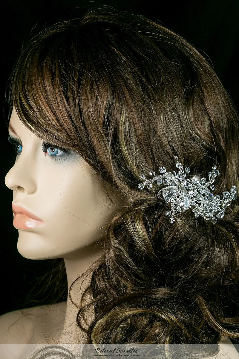 Helen Floral Spray Hair Clip | Swarovski Crystal