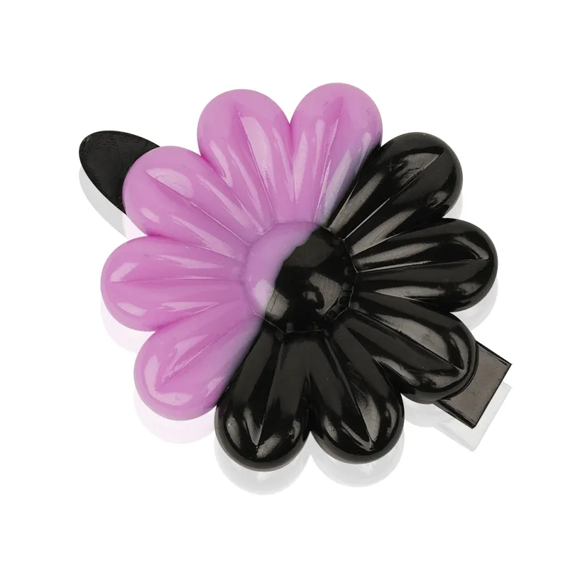 Joy Daisy Barrettes 12ct Black & Purple