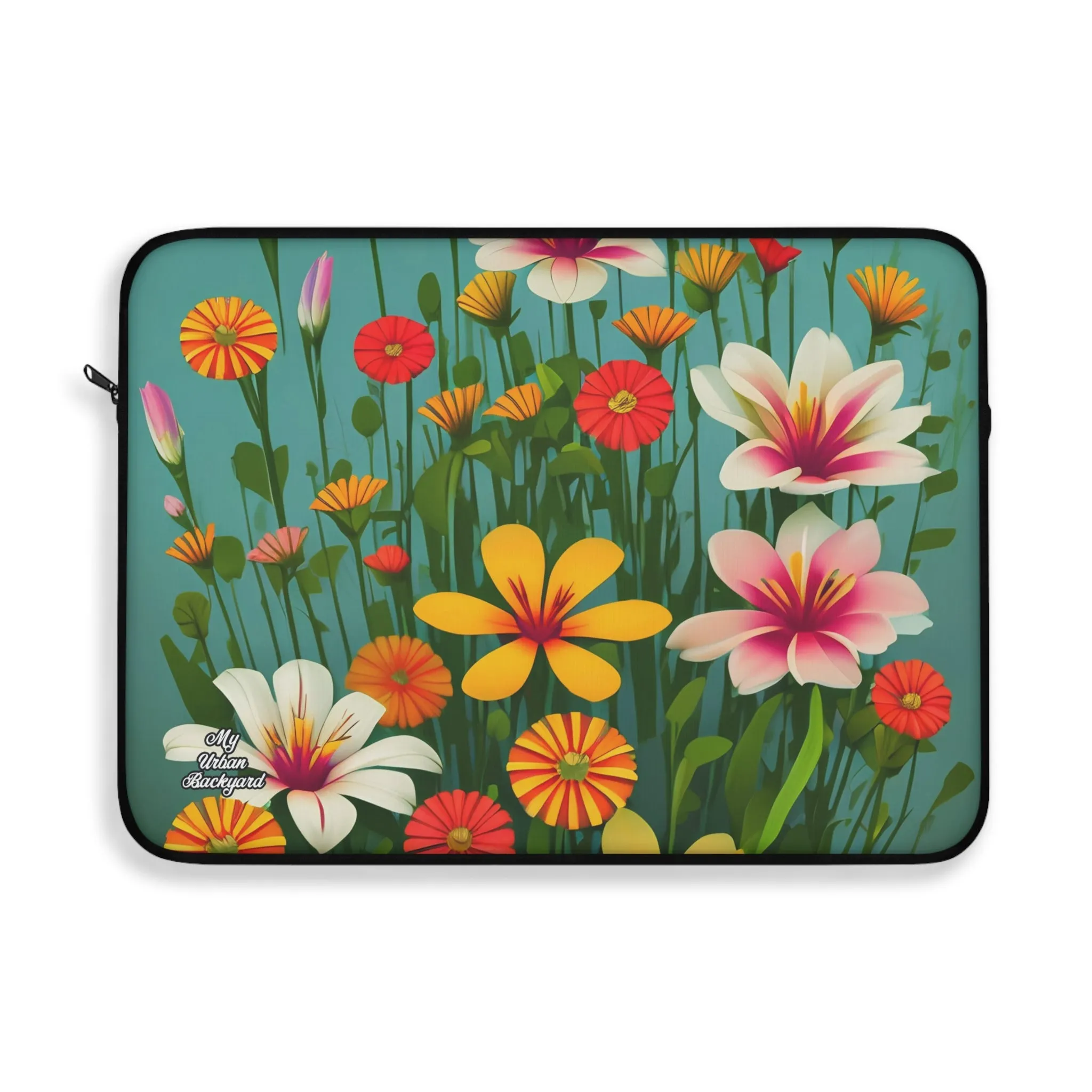 Laptop Carrying Case, Top Loading Sleeve for School or Work - Wildflowers