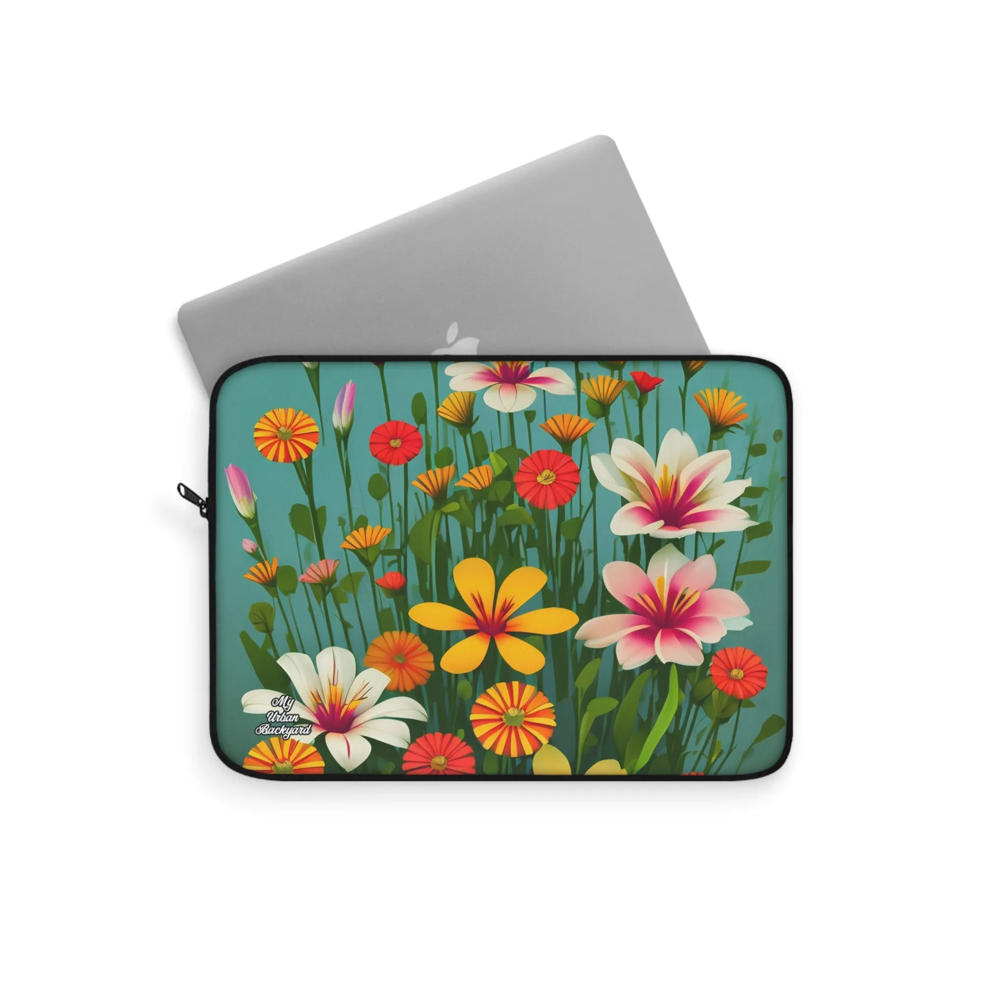 Laptop Carrying Case, Top Loading Sleeve for School or Work - Wildflowers