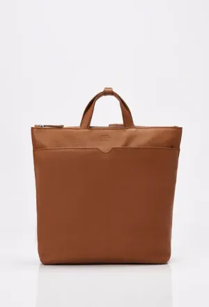 Leather Minimalist Tote Backpack