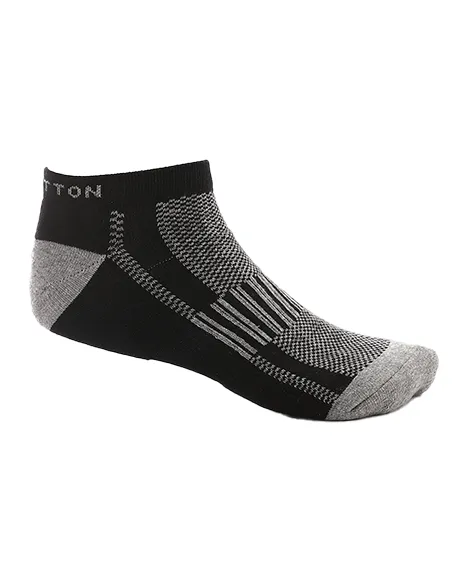 Men Plain Mid Calf Socks - Black