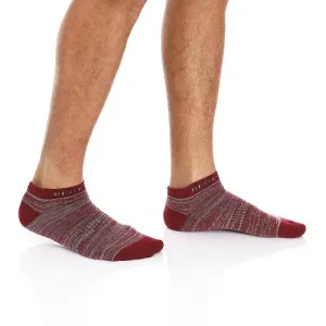 Men's Ankle Socks - Low - Cut, Sporty - Dark Red