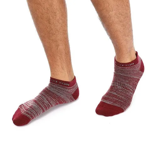 Men's Ankle Socks - Low - Cut, Sporty - Dark Red