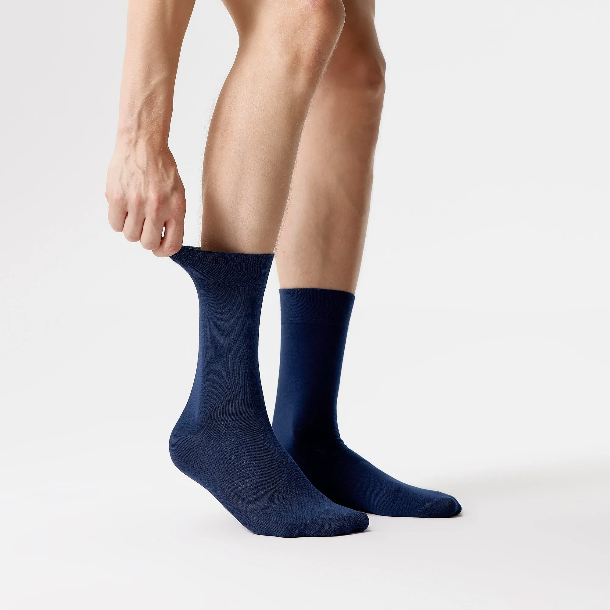 Men's Bamboo Dress Socks - All Solid Design • Pack of 1/3/5 Pairs