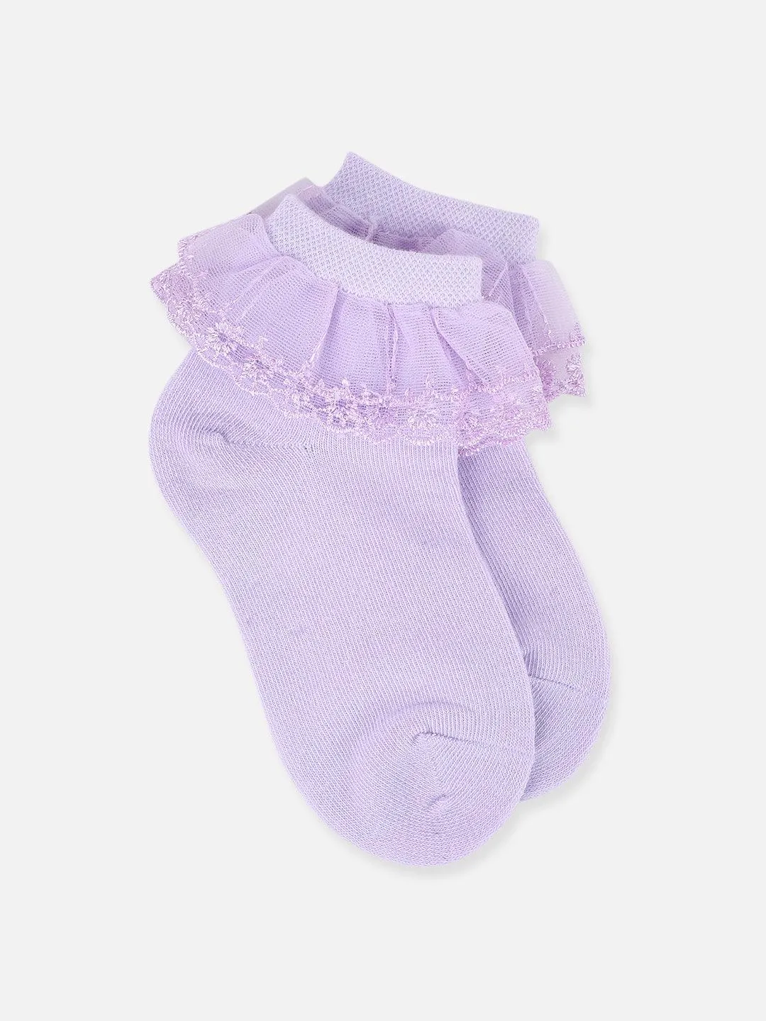 One Friday Purple Lace Socks