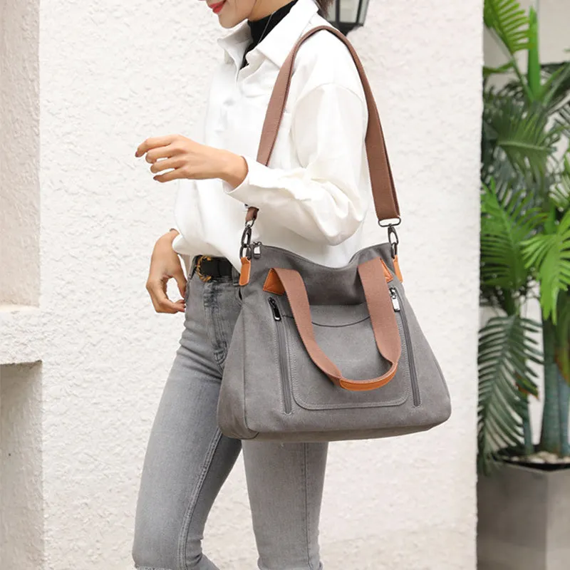 OnTheGo: Portable Canvas Tote Bag for Busy Women