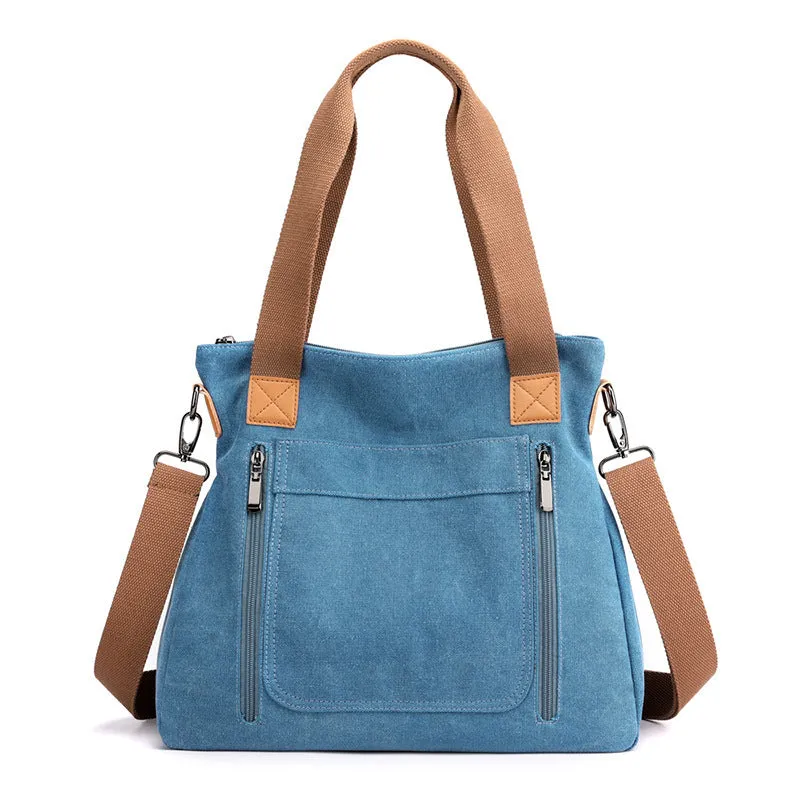 OnTheGo: Portable Canvas Tote Bag for Busy Women