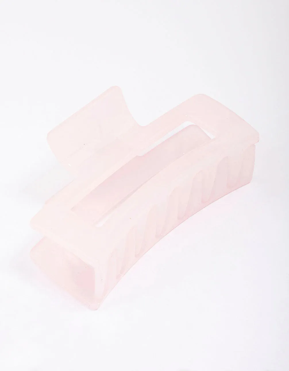 Pastel Pink Rectangular Hair Claw Clip