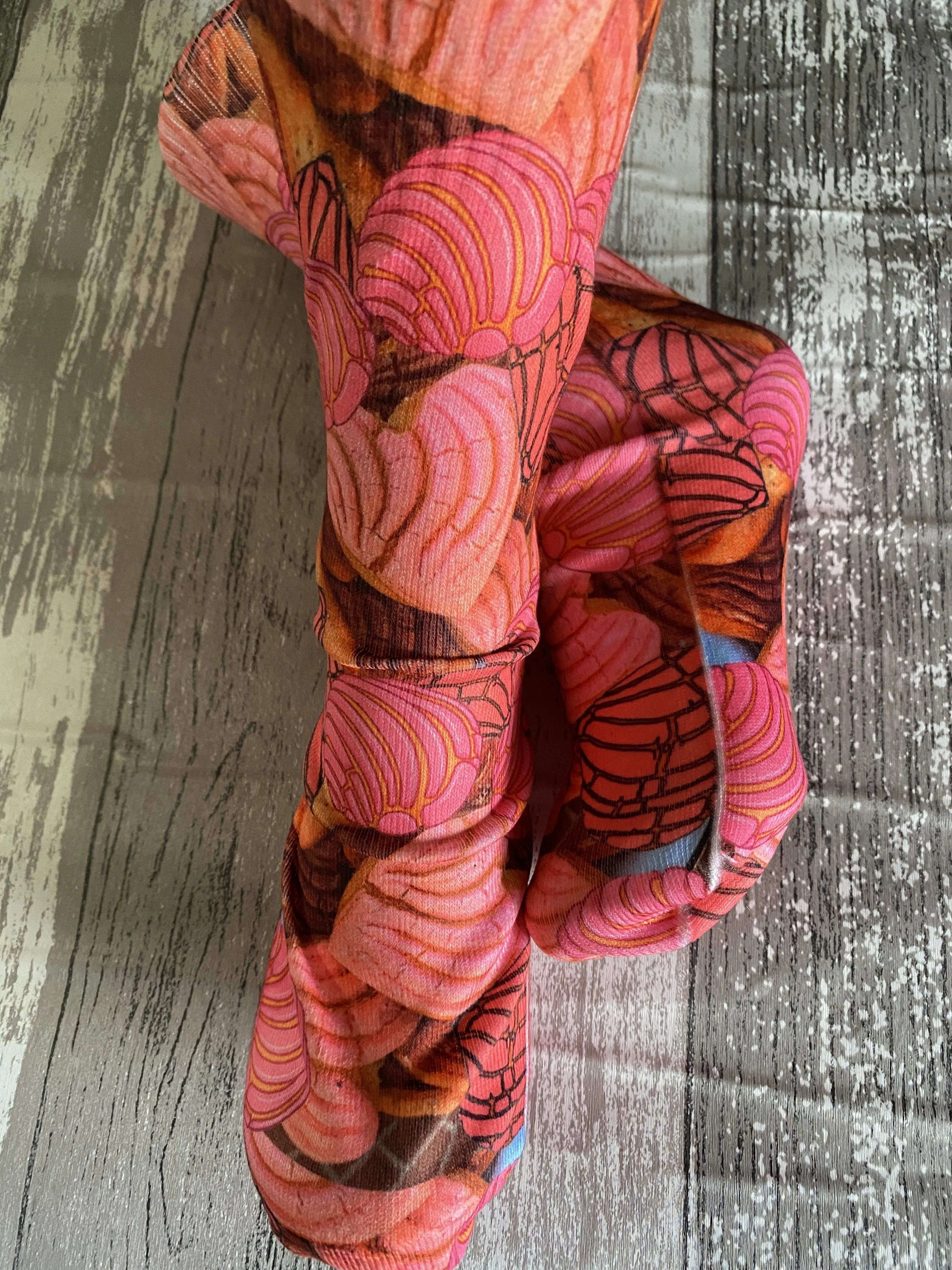 Pink Pan Dulce Novelty socks/Mexican sweet bread