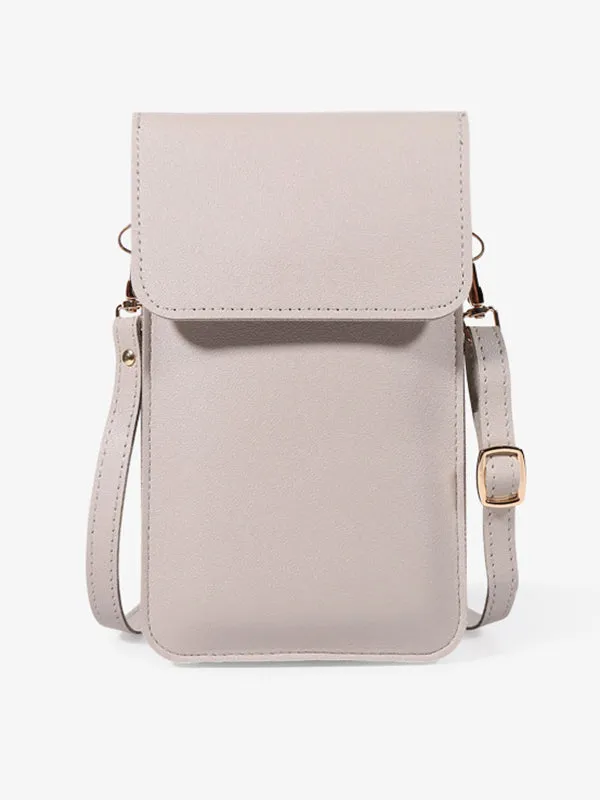 PU Simple Solid Color Sling Bag Shoulder Bag