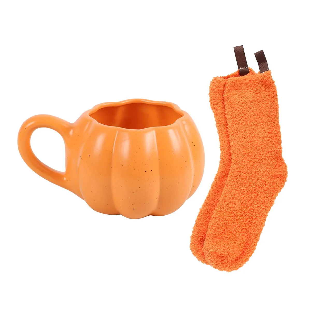 Pumpkin Ceramic Mug and Socks Set