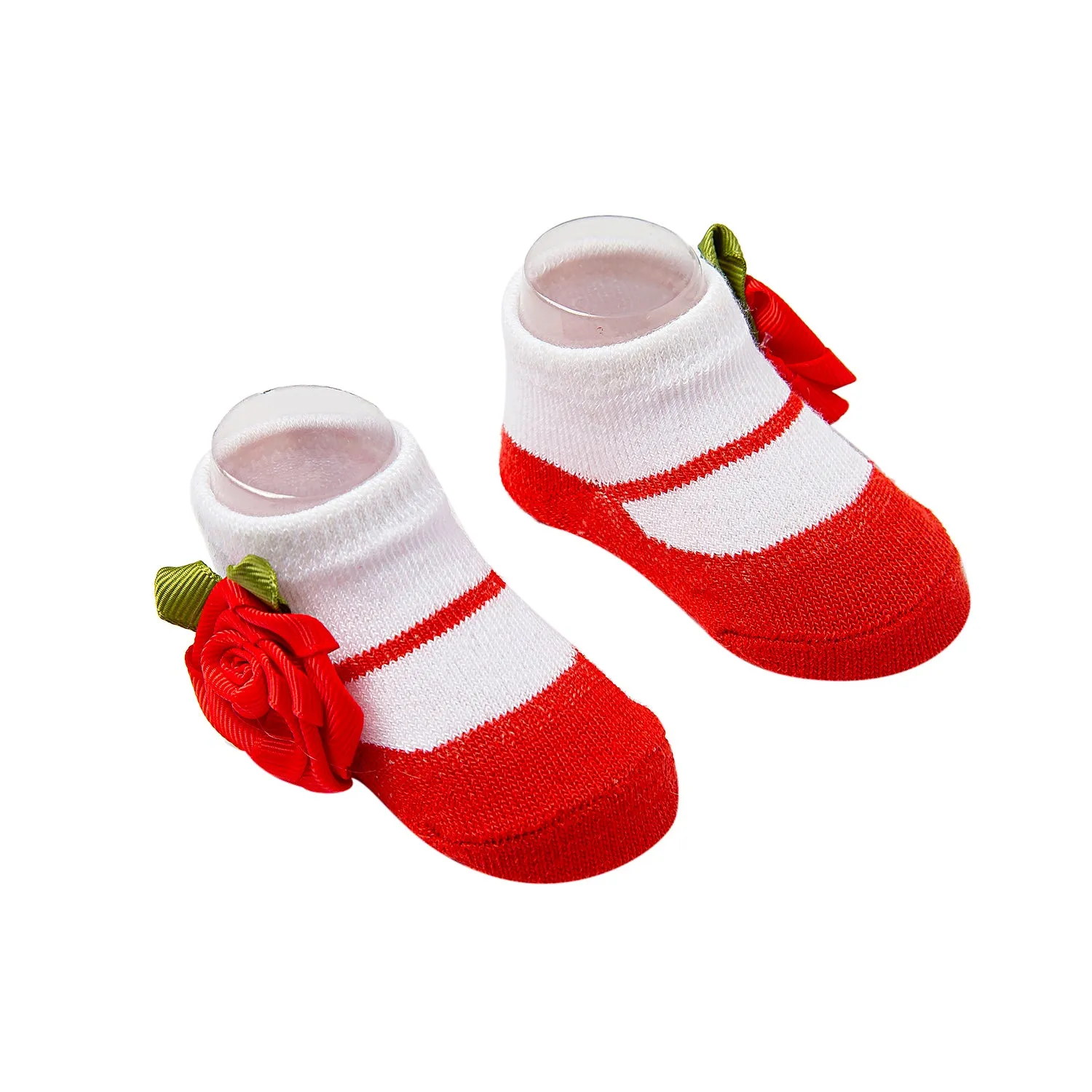 Rosy Red Socks And Cap Set