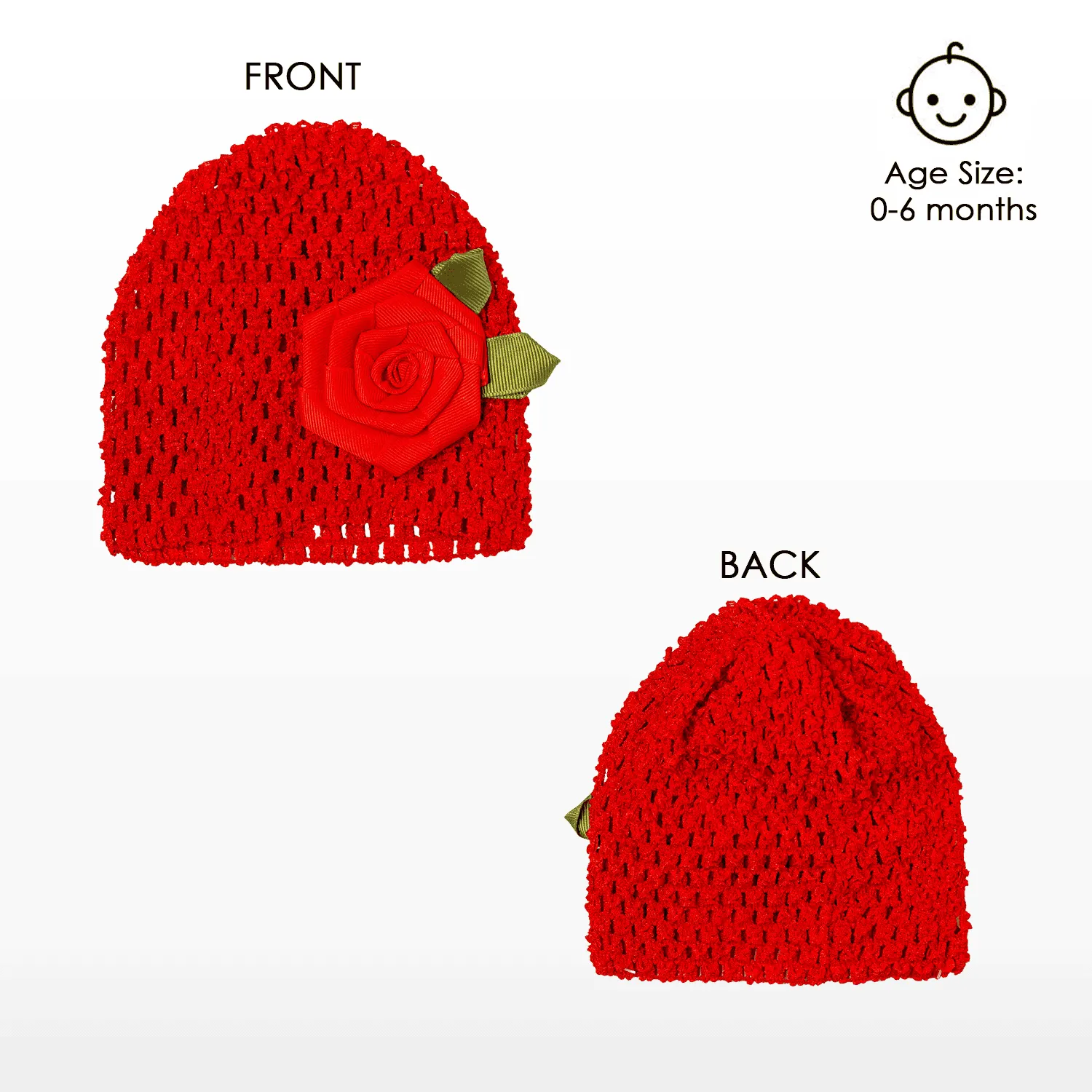 Rosy Red Socks And Cap Set