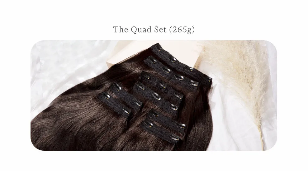 Sandy Ombre, 20" Quad Clip-In Hair Extensions, T6-22 | 265g