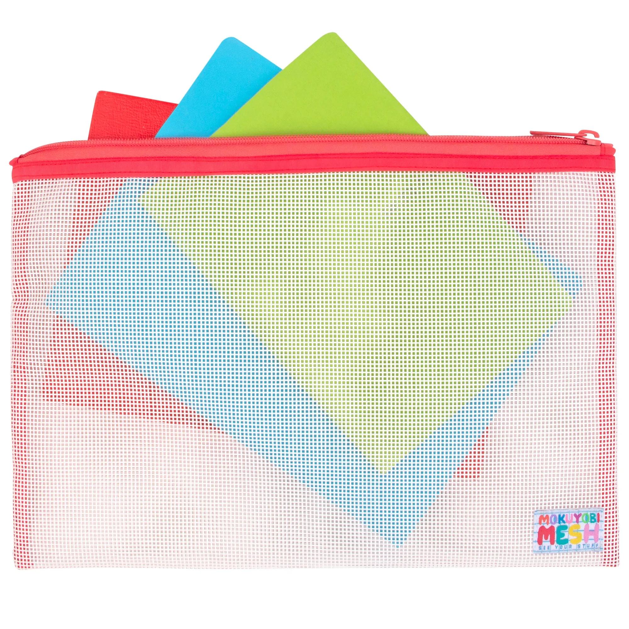 Season Flat Mesh Zip Pouch Set