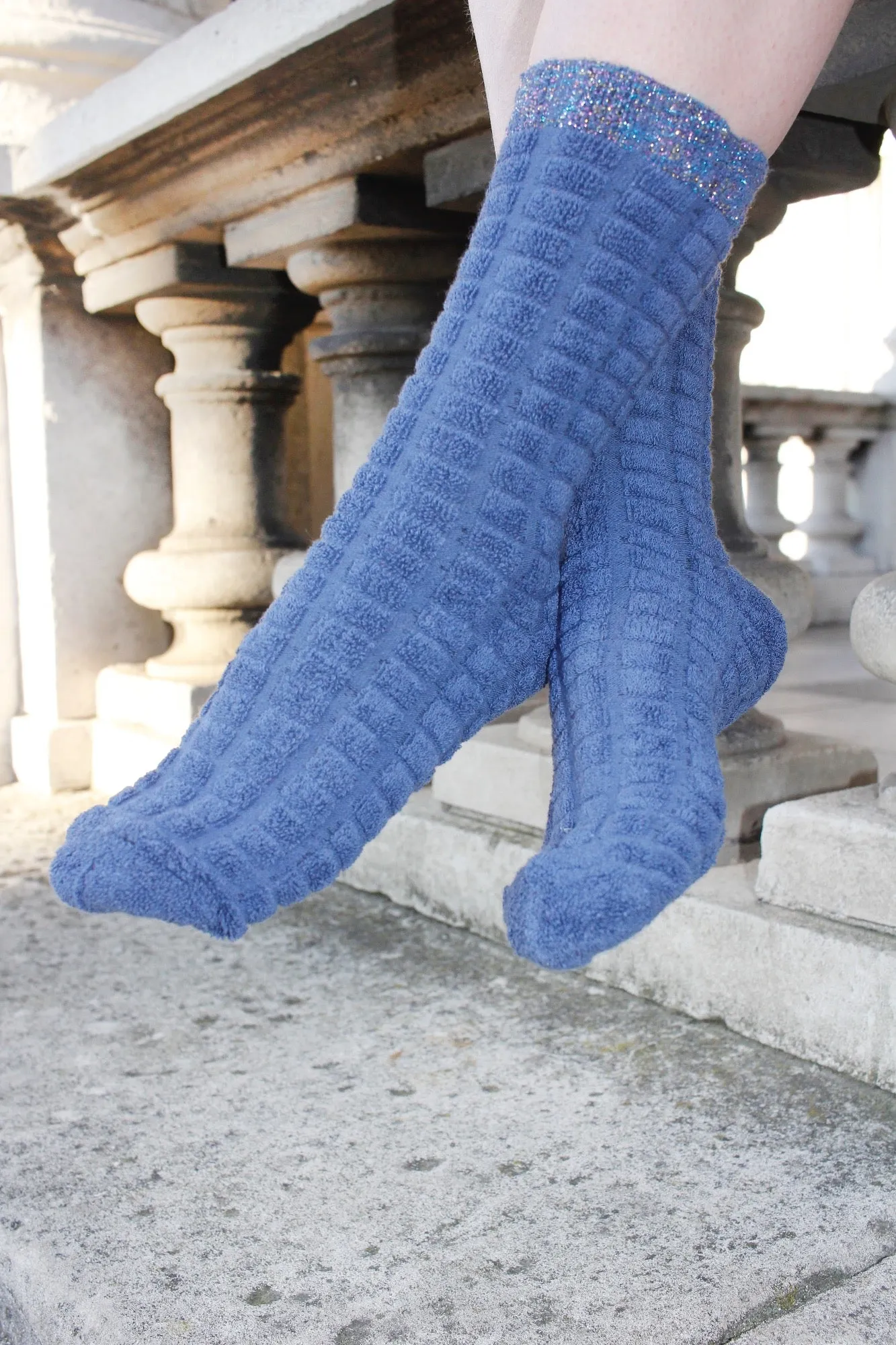 Sky Blue Rich Cotton Socks