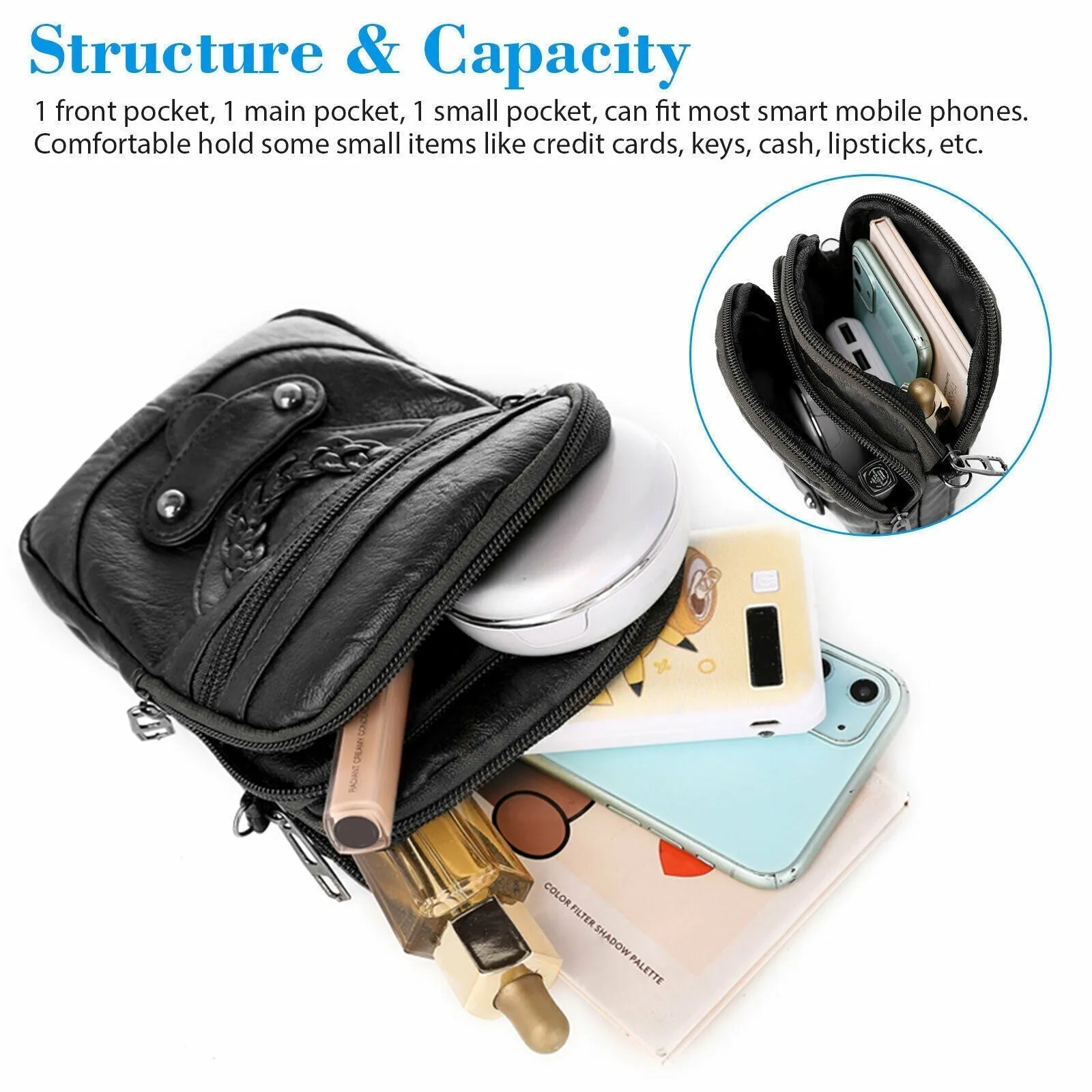 Small Cell Phone Purse Wallet Shoulder Bag