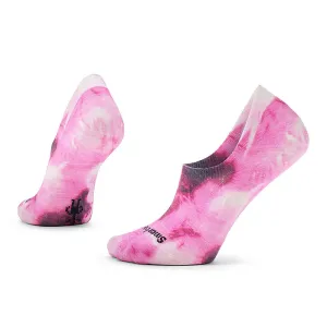 Smartwool Everyday Far Out Tie Dye Print No Show Zero Cushion Color: Power Pink