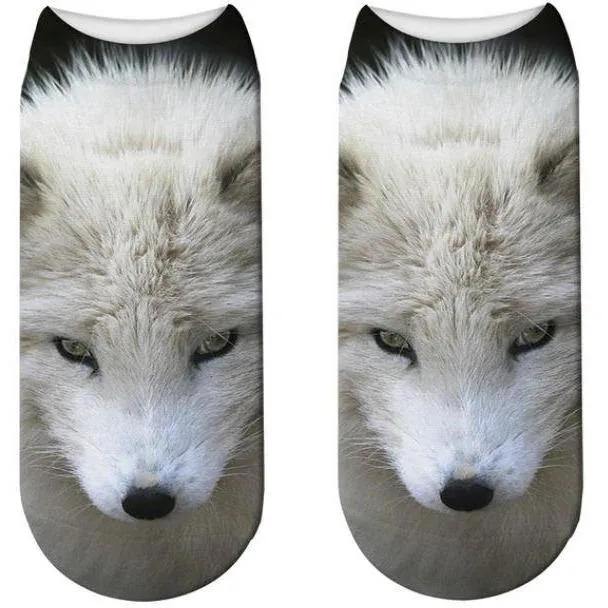 Stylish Enchanting Men & Women 3D Fox Print Socks